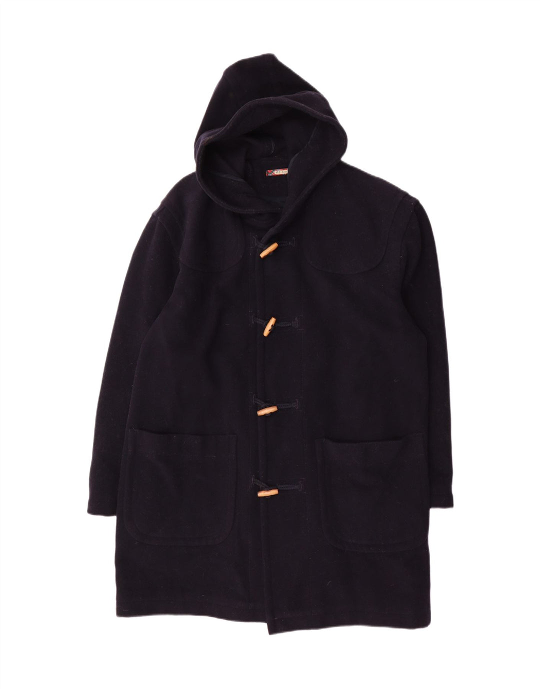 Sisley Duffle-coat à capuche Relaxed Elegance pour homme UK 36 Small Bleu marine en laine