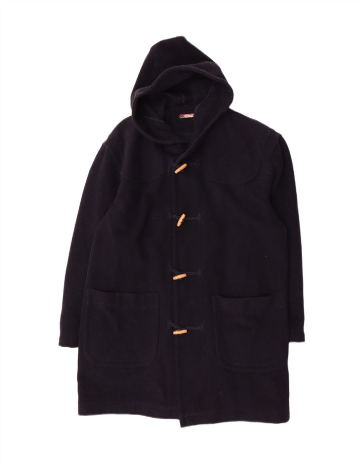 Sisley Duffle-coat à capuche Relaxed Elegance pour homme UK 36 Small Bleu marine en laine