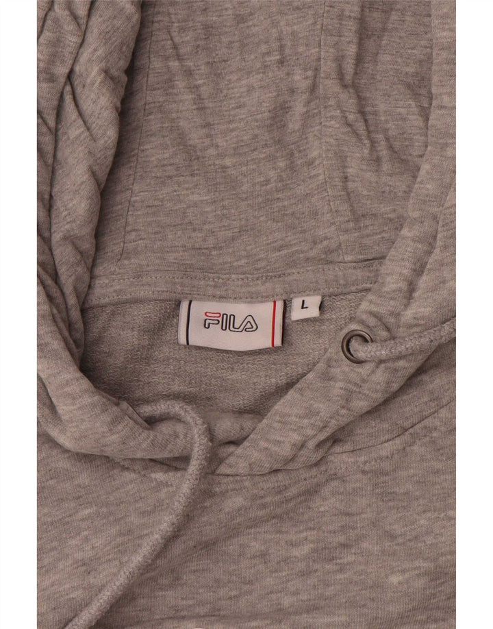 Fila Pull à capuche graphique pour homme, grand, gris moucheté