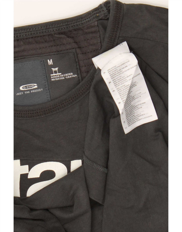 G-Star Haut Graphique à Manches Longues Homme Gris Moyen Coton