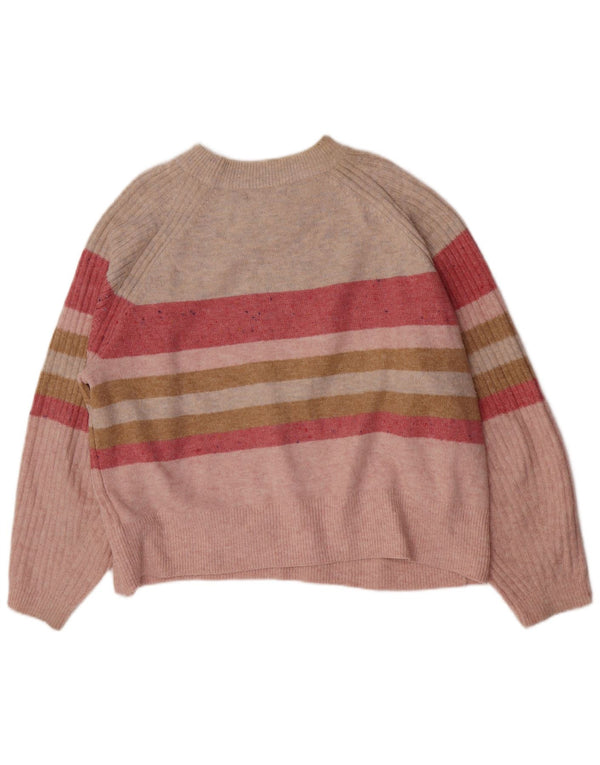 Marks & Spencer Pull col bateau pour femme UK 18 XL Rose rayé