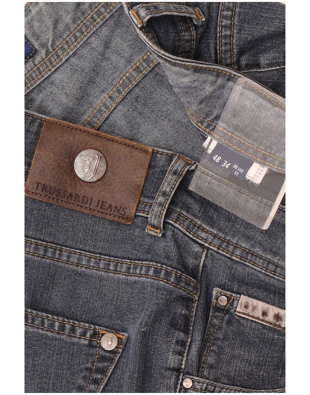 Trussardi Jean Droit W32 L34 Bleu Homme