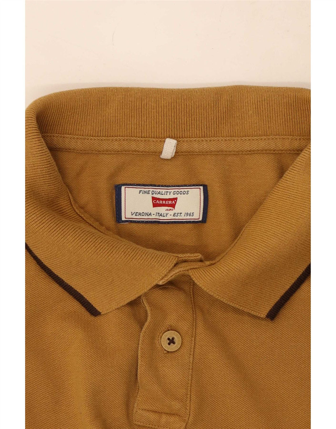Carrera Polo Homme Large Marron Rayé