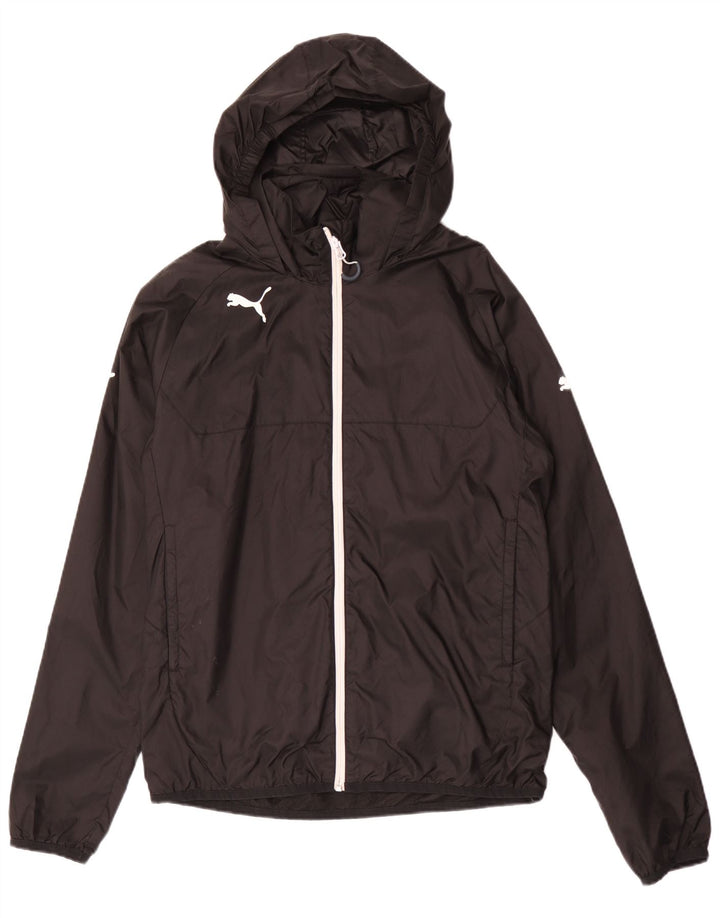 PUMA Veste de pluie à capuche pour homme UK 38 Medium Noir Polyester