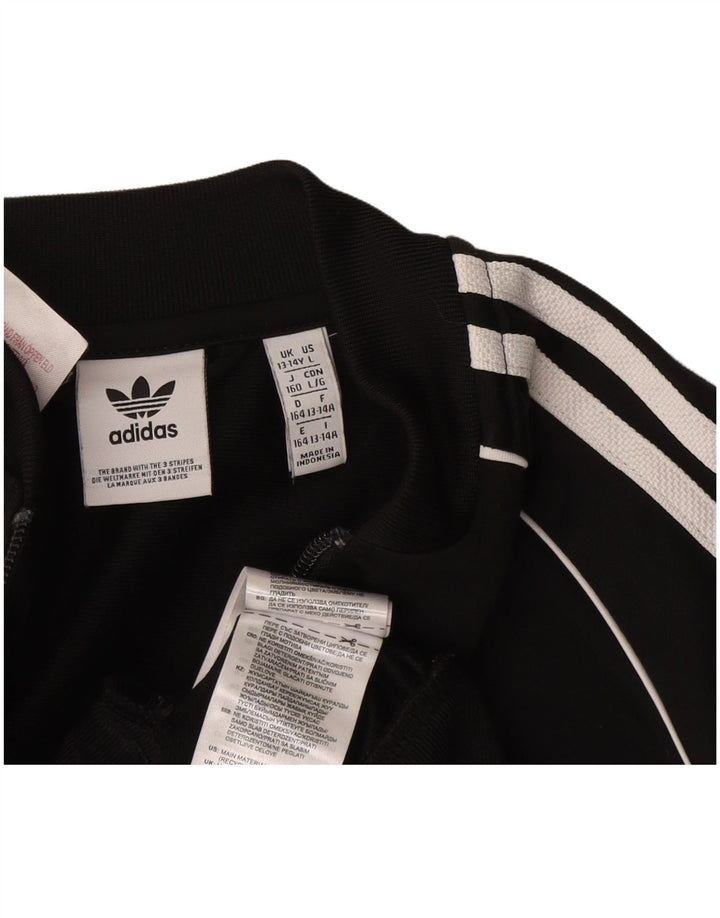 ADIDAS Veste de Survêtement Garçon 13-14 ans Noir Polyester