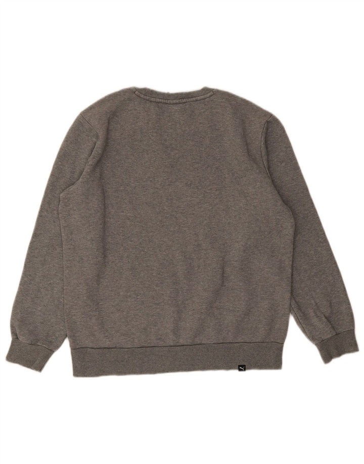 PUMA Sweat-Shirt Graphique Homme Gris Moyen Moucheté Coton
