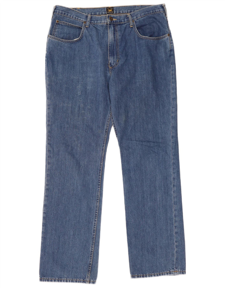 Lee Jean Droit Brooklyn Homme W38 L32 Bleu Coton