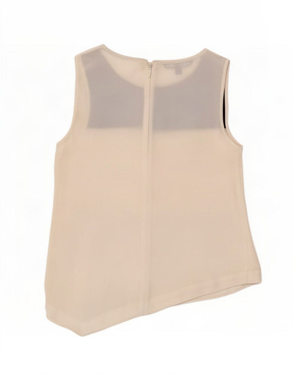 Armani Exchange Chemisier sans manches pour femme UK 6 XS Blanc Colourblock
