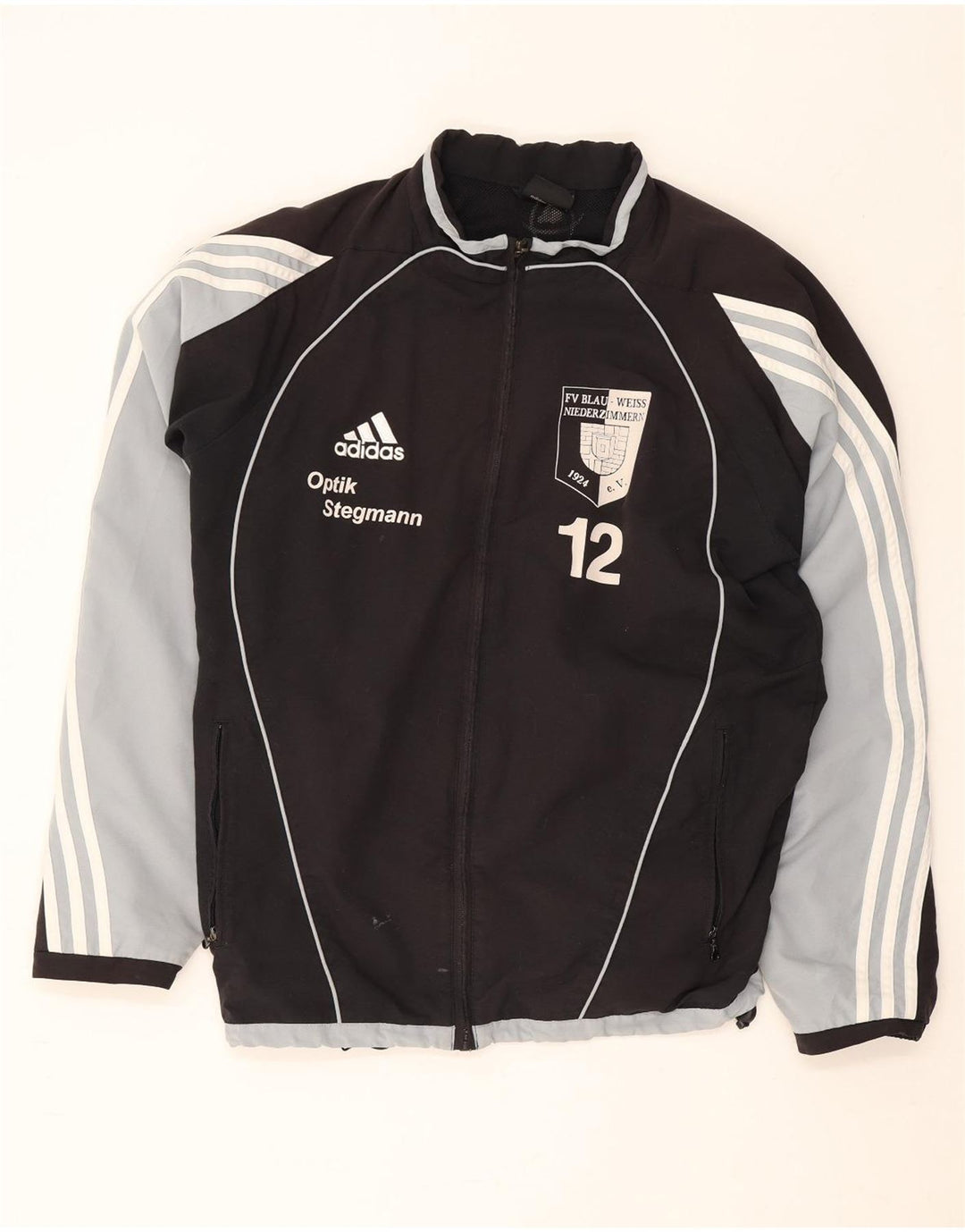 Adidas Veste de survêtement graphique pour homme UK 38/40 Noir moyen Colourblock