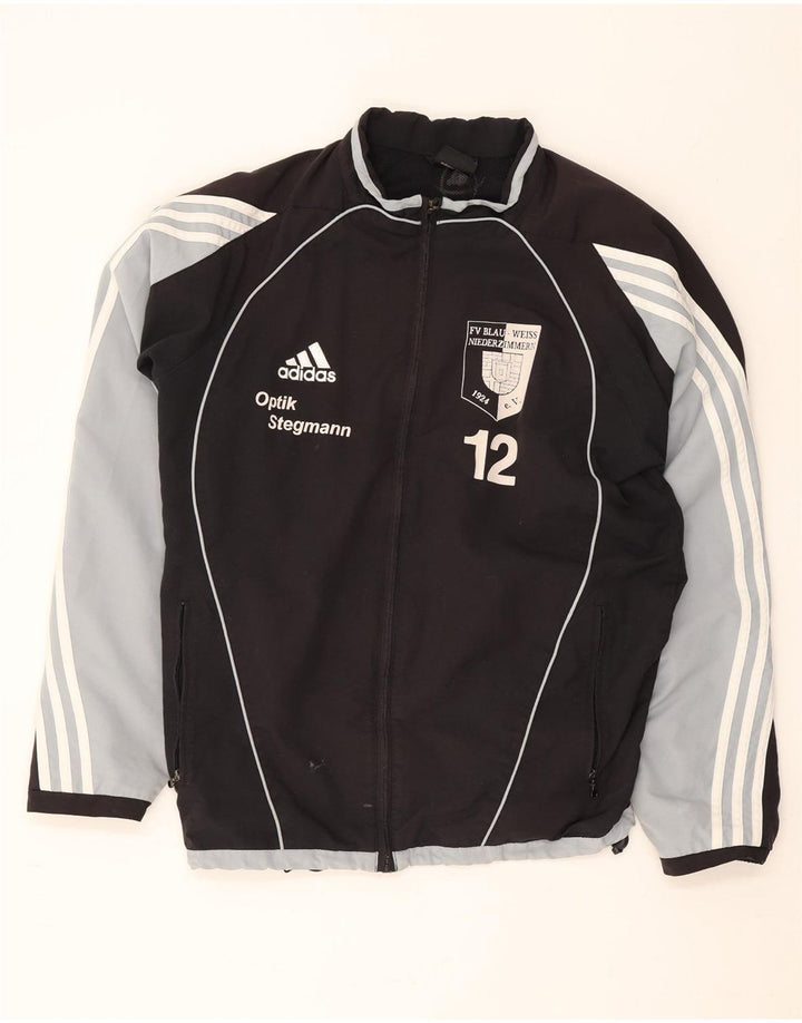 Adidas Veste de survêtement graphique pour homme UK 38/40 Noir moyen Colourblock