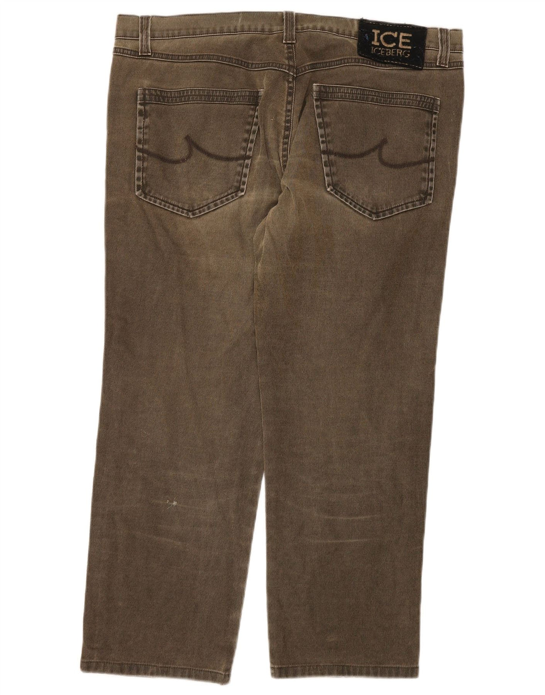 ICEBERG Jean droit homme W38 L27 kaki coton