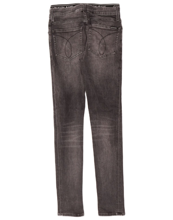 Calvin Klein Jean skinny graphique pour garçon 15-16 ans W28 L32 Gris Coton