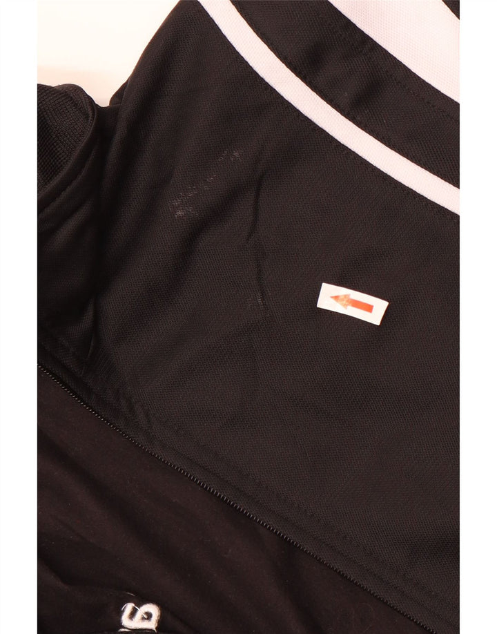 Asics Veste de Survêtement Garçon 11-12 ans Noir Colorblock Polyester