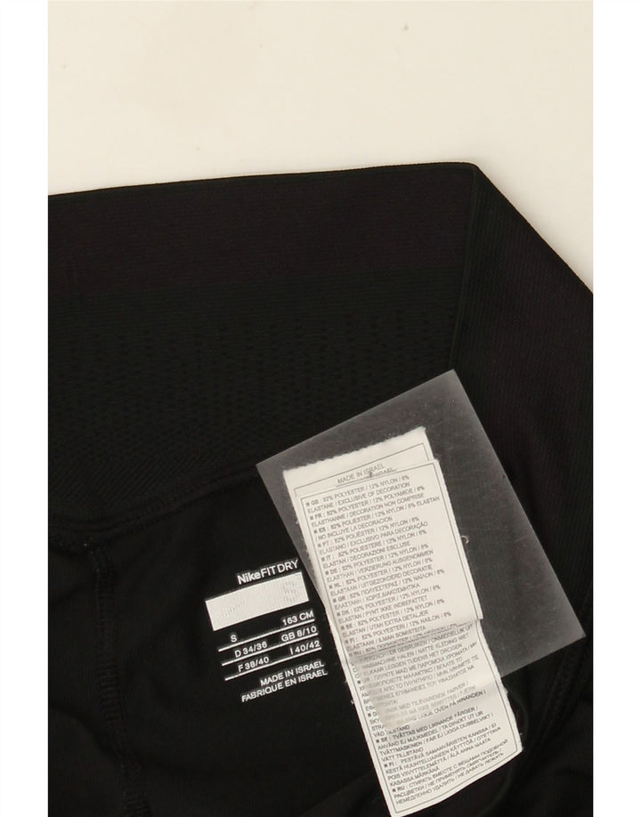 Legging Capri Nike Femme UK 8/10 Petit Noir Polyester
