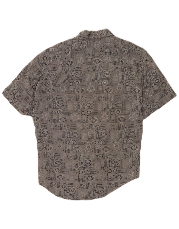 Millibar Chemise à Manches Courtes Homme Grand Gris Géométrique