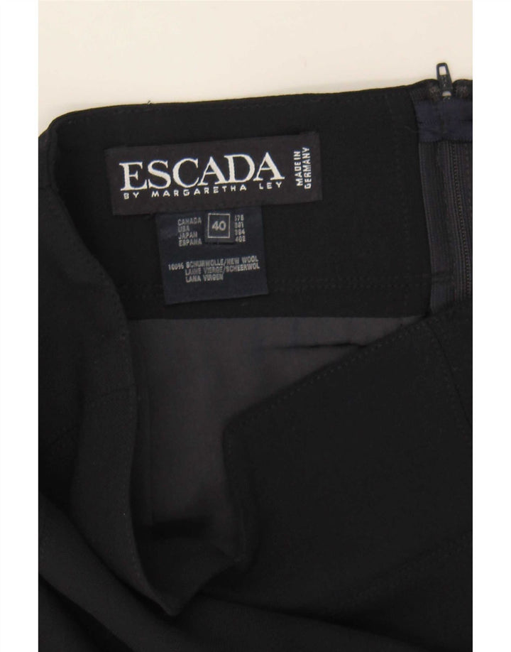 Escada Jupe Crayon Femme EU 40 Moyen W27 Laine Bleu Marine