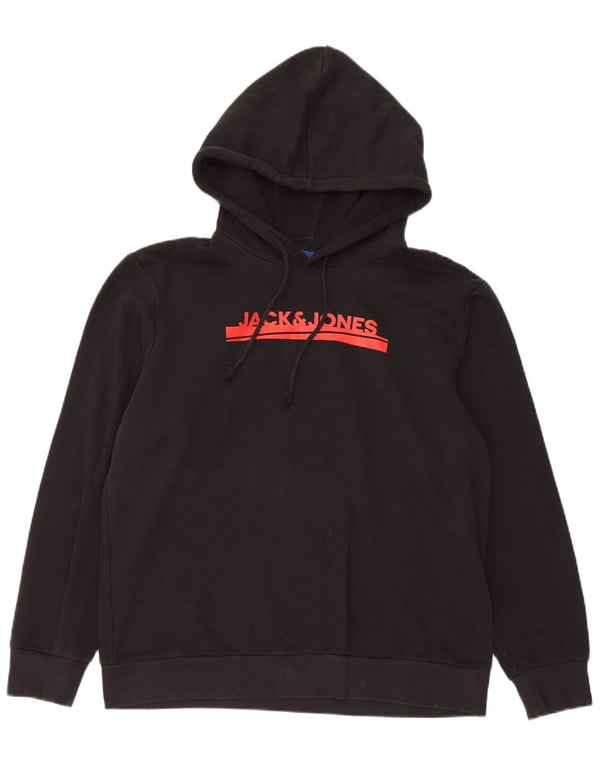 Jack & Jones Pull à Capuche Graphique XL Noir Coton Homme