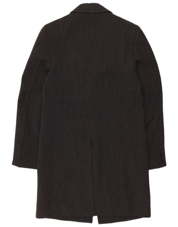 vintage Mens Overcoat IT 46 Petit Gris Coton