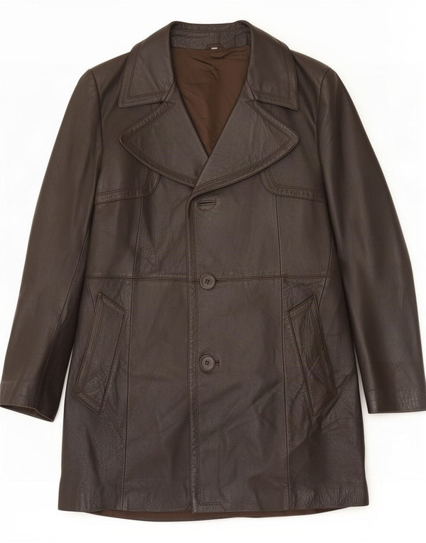 Vintage Manteau en cuir pour homme IT 48 Marron moyen