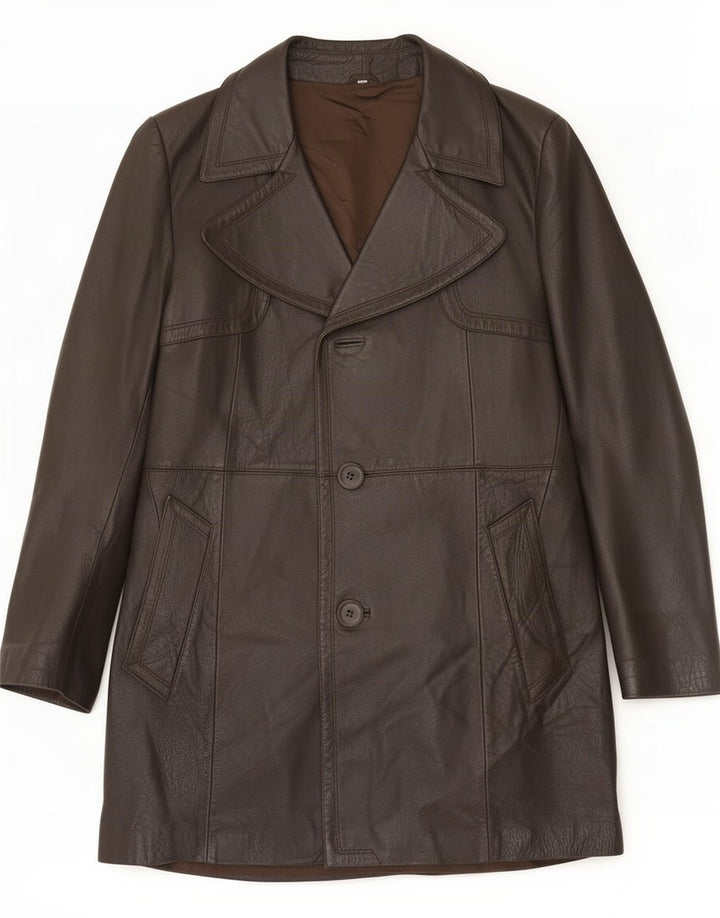 Vintage Manteau en cuir pour homme IT 48 Marron moyen