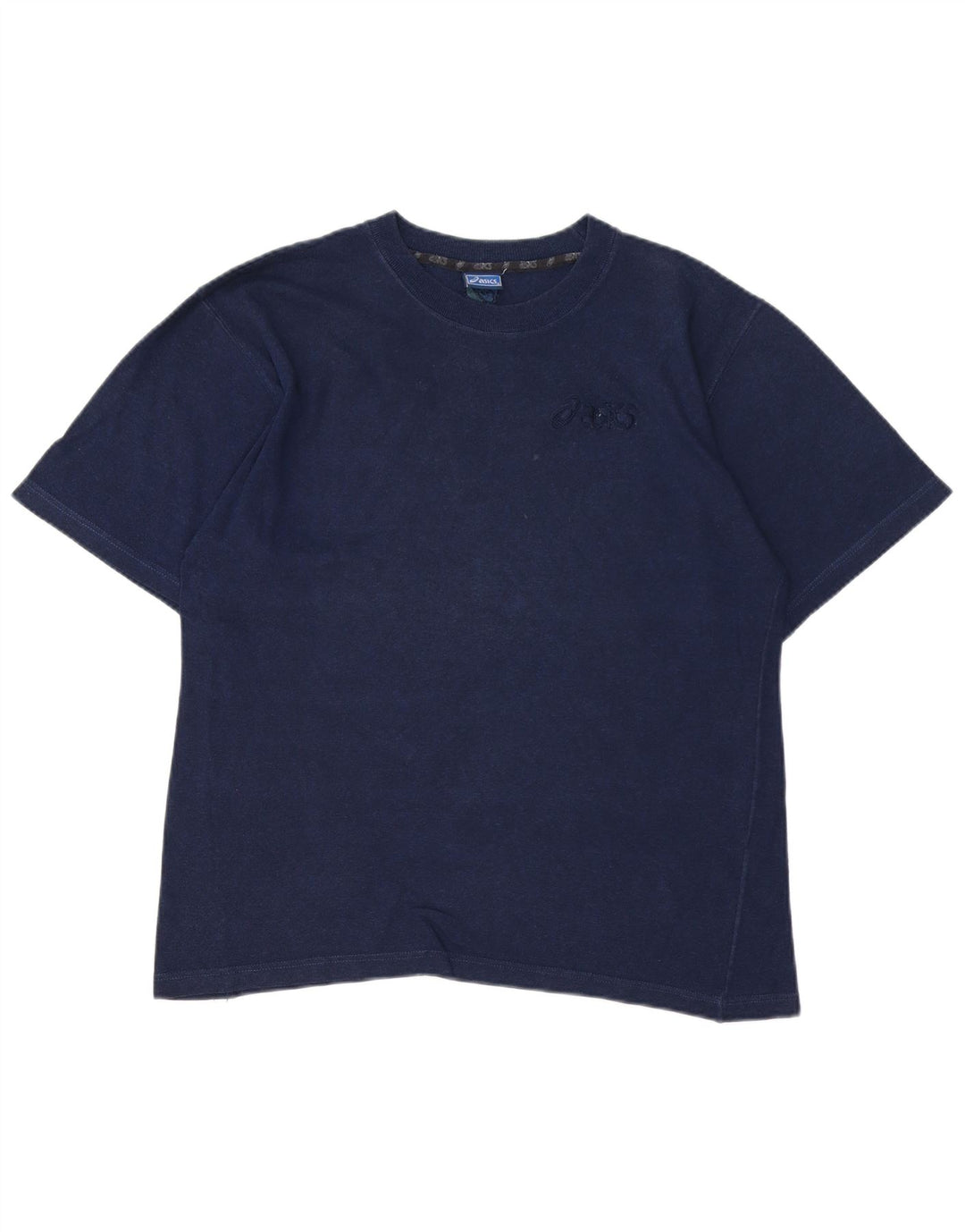 Asics T-Shirt Homme Bleu Marine Moyen Coton