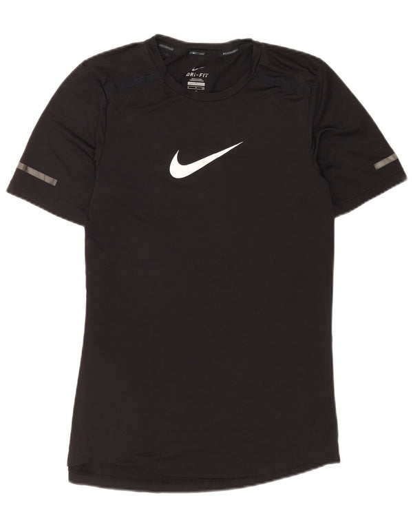Nike Hommes Dri Fit Graphic T-Shirt Haut Petit Noir Polyester