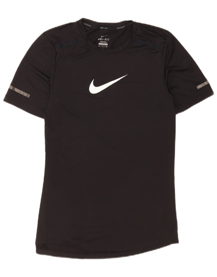 Nike Hommes Dri Fit Graphic T-Shirt Haut Petit Noir Polyester