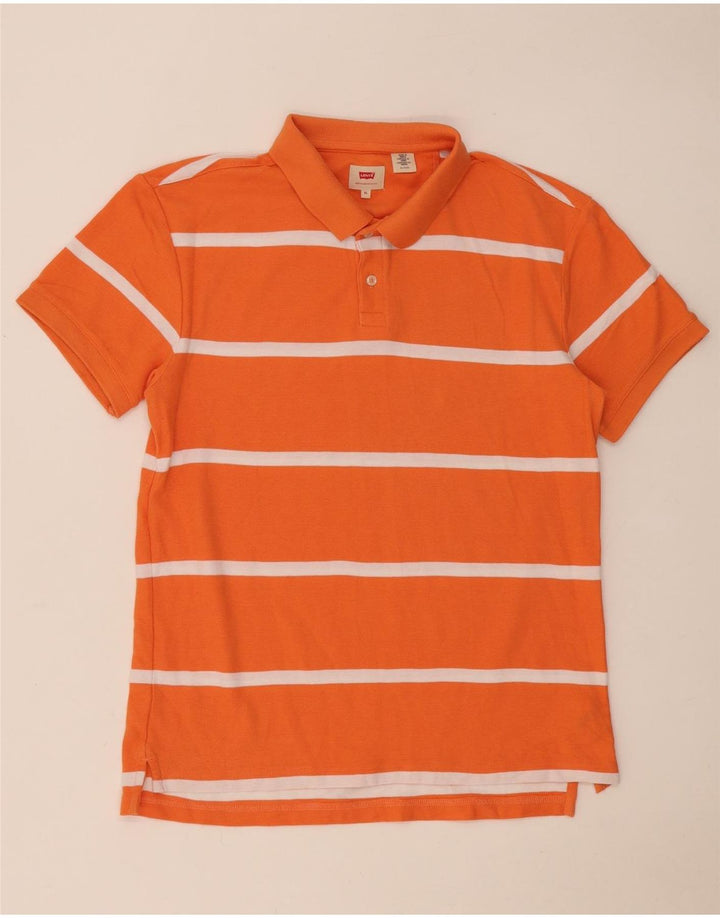 Levi's Polo XL Homme Orange Rayé Coton