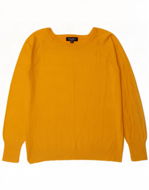 Zara Pull col bateau pour femme UK 16 Large Jaune Viscose