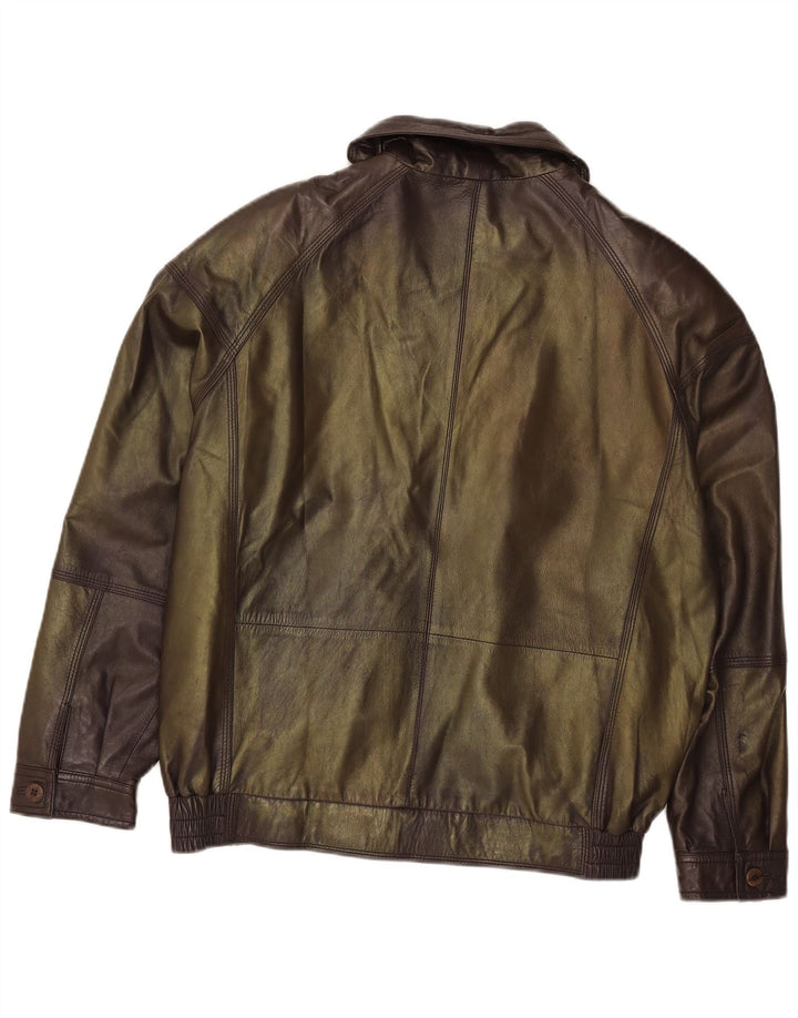 Cabrini Veste en cuir pour homme EU 48 Cuir kaki moyen
