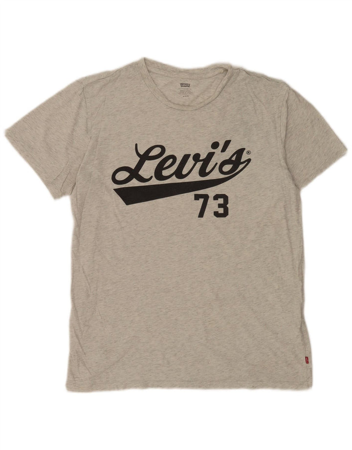 Levi's Tee-Shirt Graphique Homme Gris Moyen Flecked Cotton