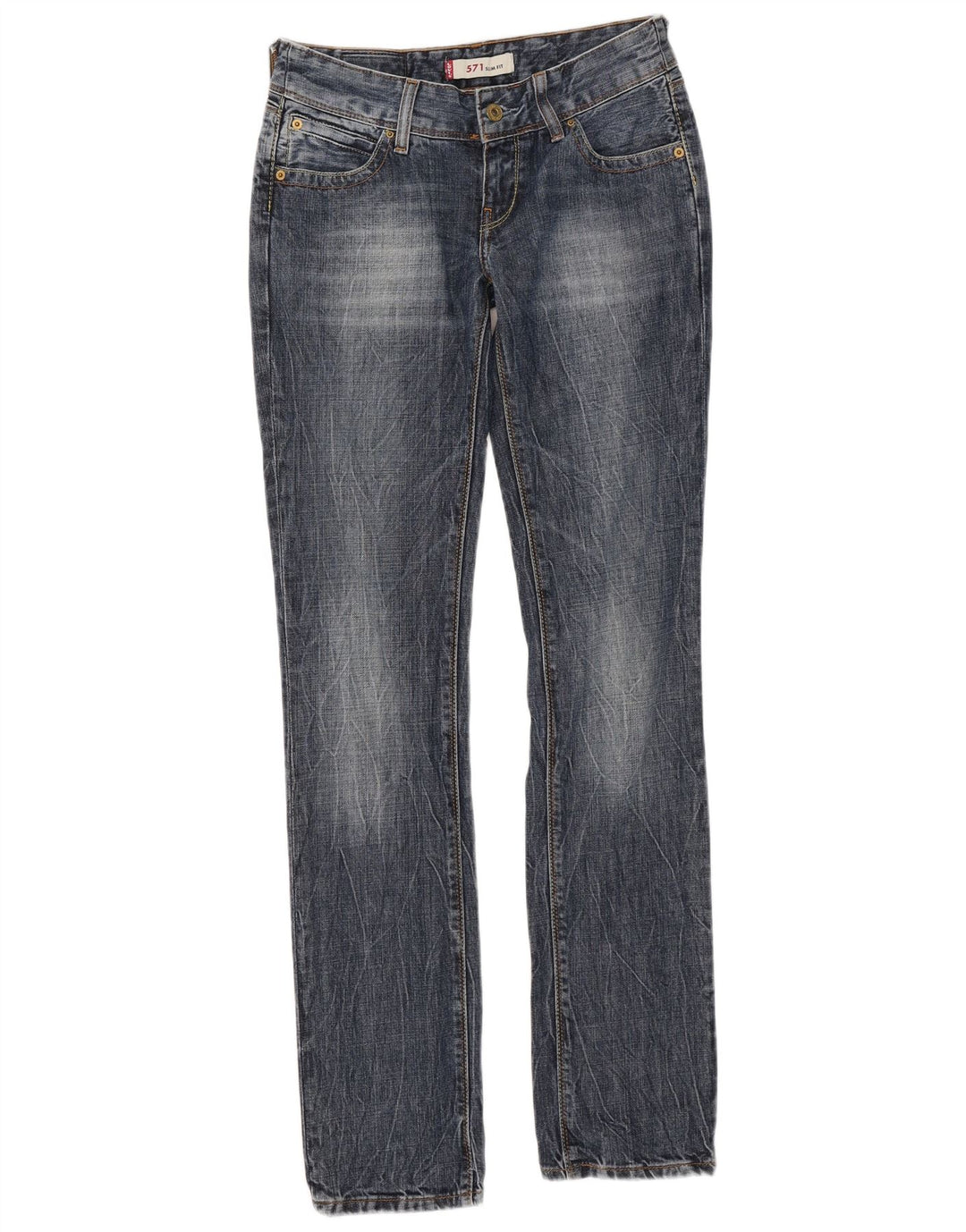 Levi's Jean Slim 571 Femme W27 L34 Bleu Coton