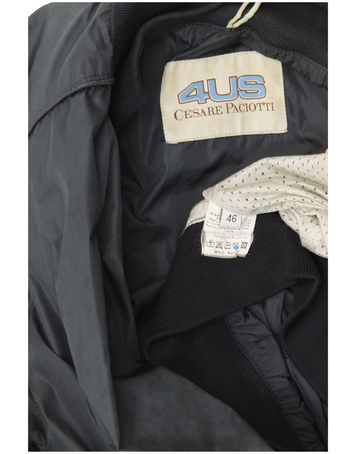 CESARE PACIOTTI 4US Veste Bomber Graphique Femme IT 46 Large Bleu Marine
