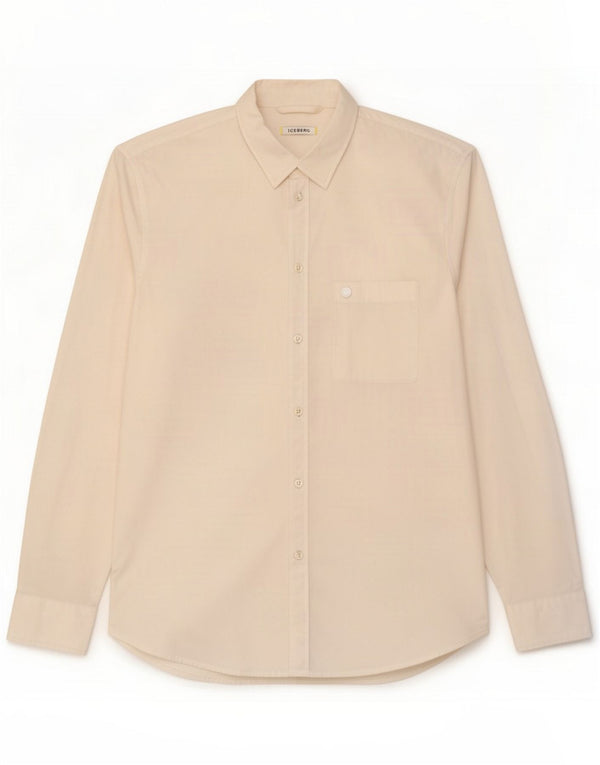 Iceberg Chemise Homme XL Blanc Coton Classique