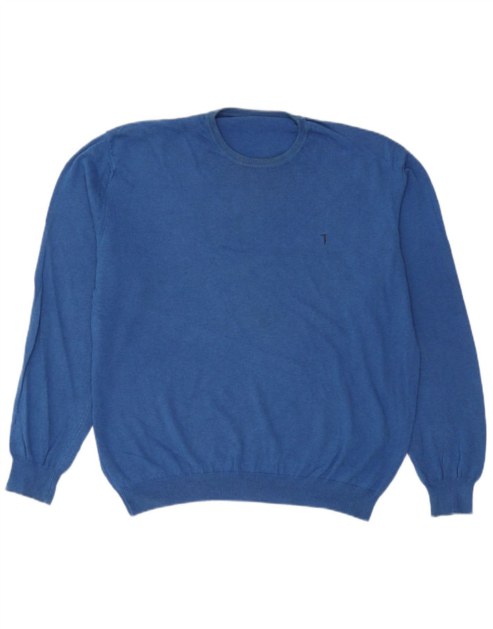 Trussardi Pull Col Rond Homme XL Bleu
