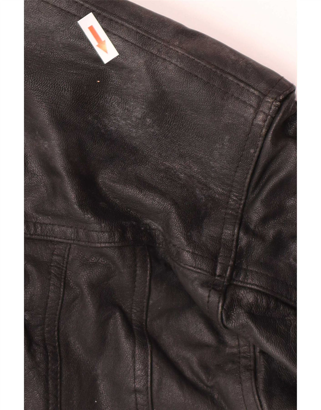 Milan Veste en cuir pour homme UK 40 Large Noir