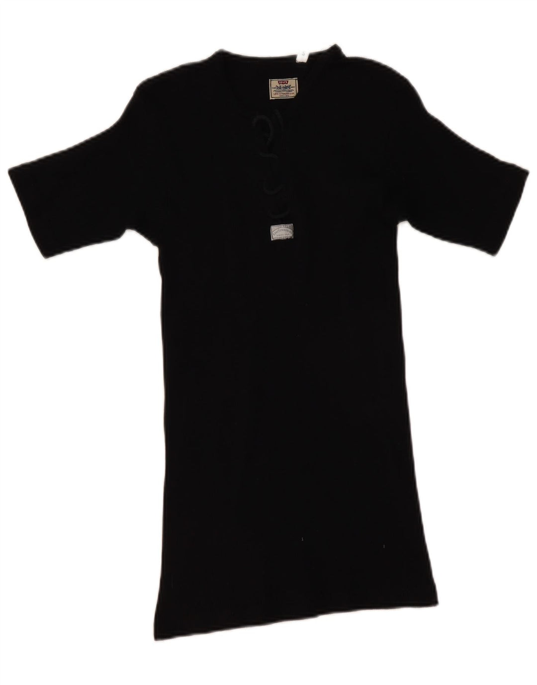 Levi's T-Shirt Femme UK 8 Small Noir Coton