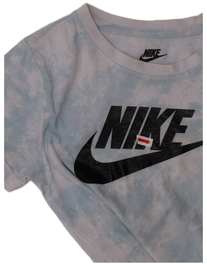 NIKE Haut T-Shirt Graphique Garçon 6-7 Ans Grand Bleu Tie Dye