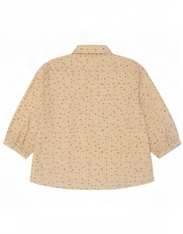 Fat Face Chemisier à manches 3/4 pour femme UK 14 Grand coton floral jaune