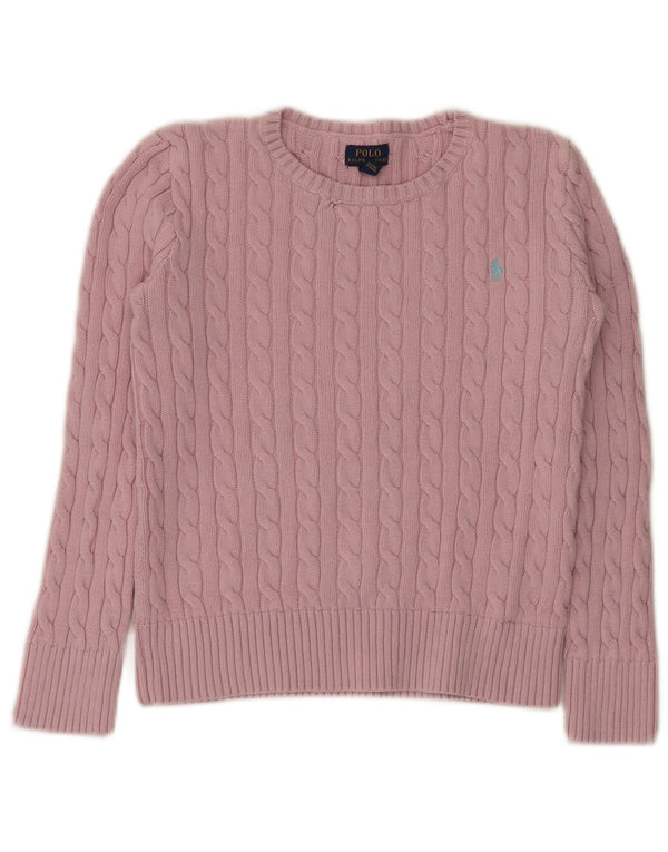Polo Ralph Lauren Pull court à col rond pour fille 15-16 ans XL Rose