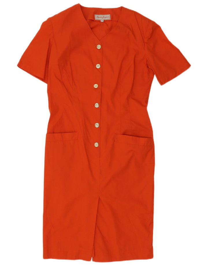 Maison Jacques Femme Robe Chemise IT 42 Coton Orange Moyen