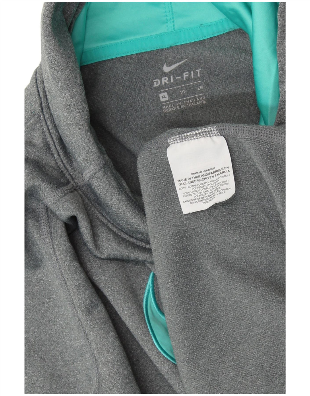 NIKE Pull à capuche graphique pour femme UK 18 XL Gris Polyester