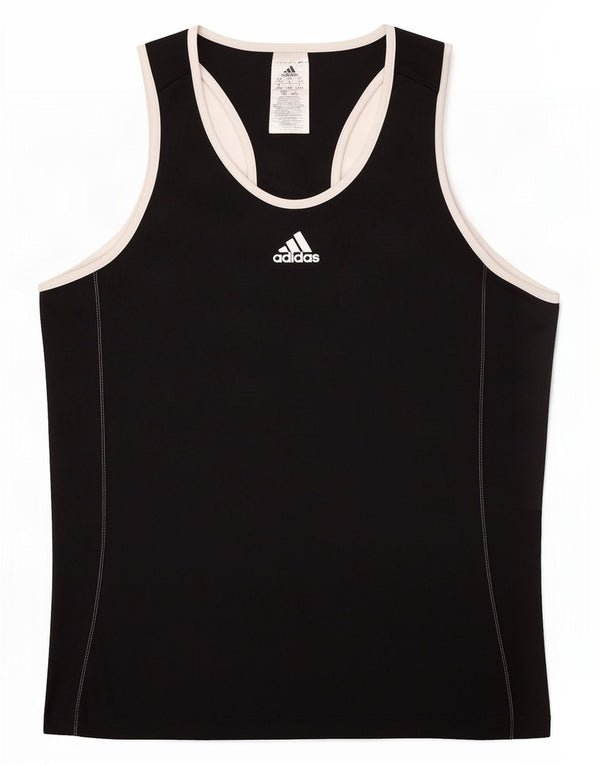 Adidas Débardeur Femme UK 16/18 Large Noir Polyester