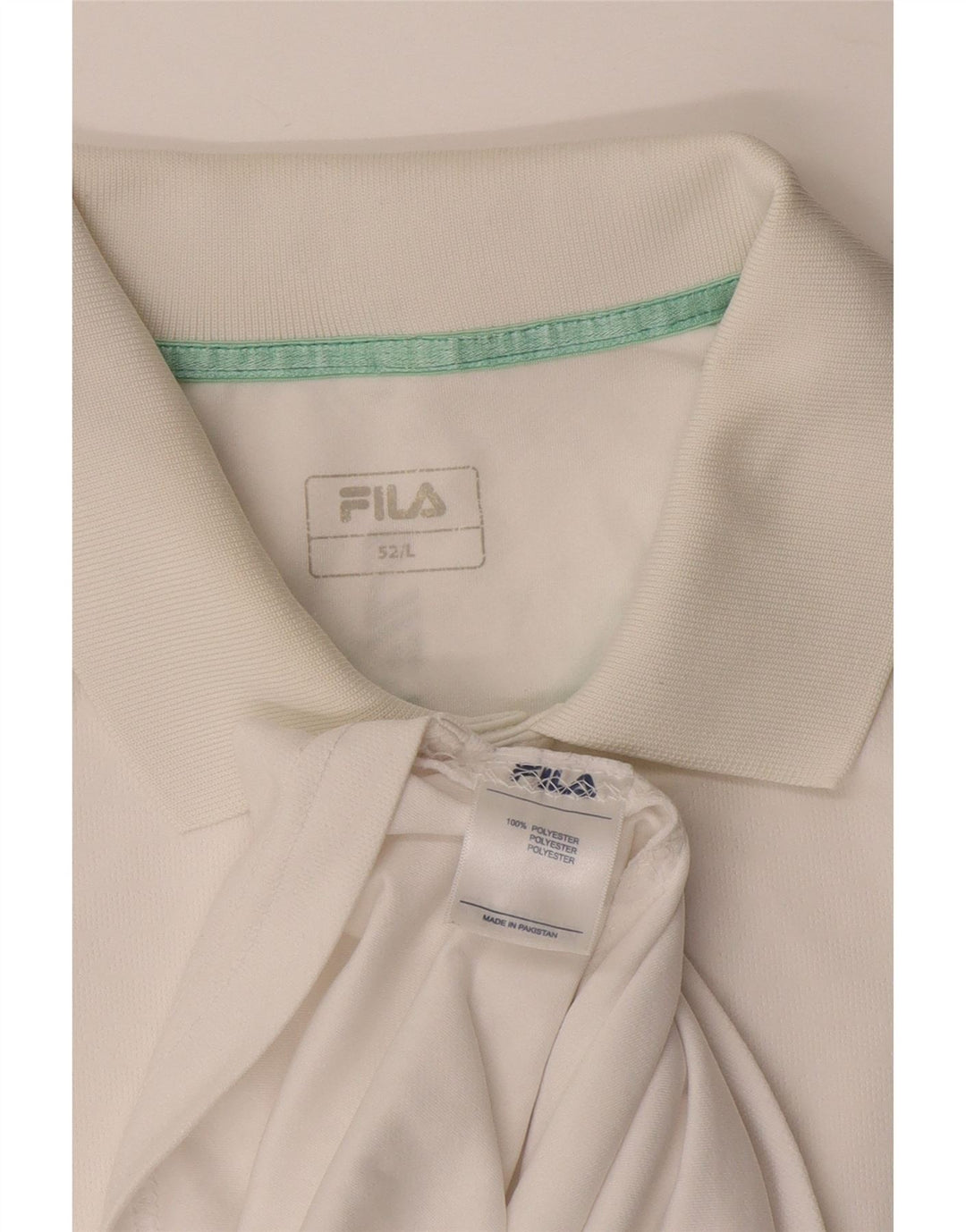 FILA Polo Homme IT 52 Large Blanc Polyester