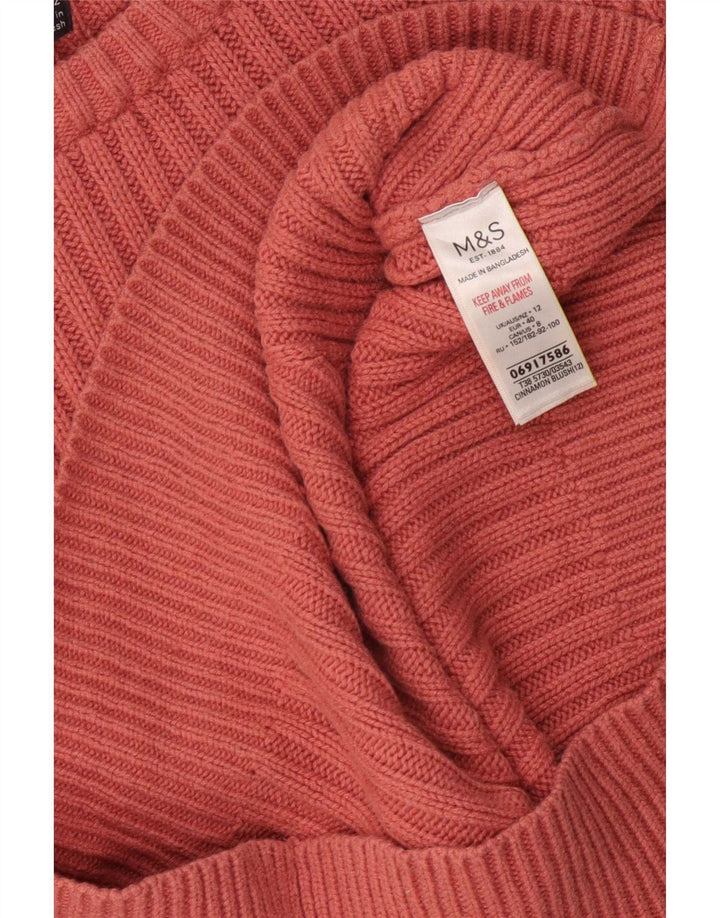Marks & Spencer Pull col bateau pour femme UK 12 Rose moyen