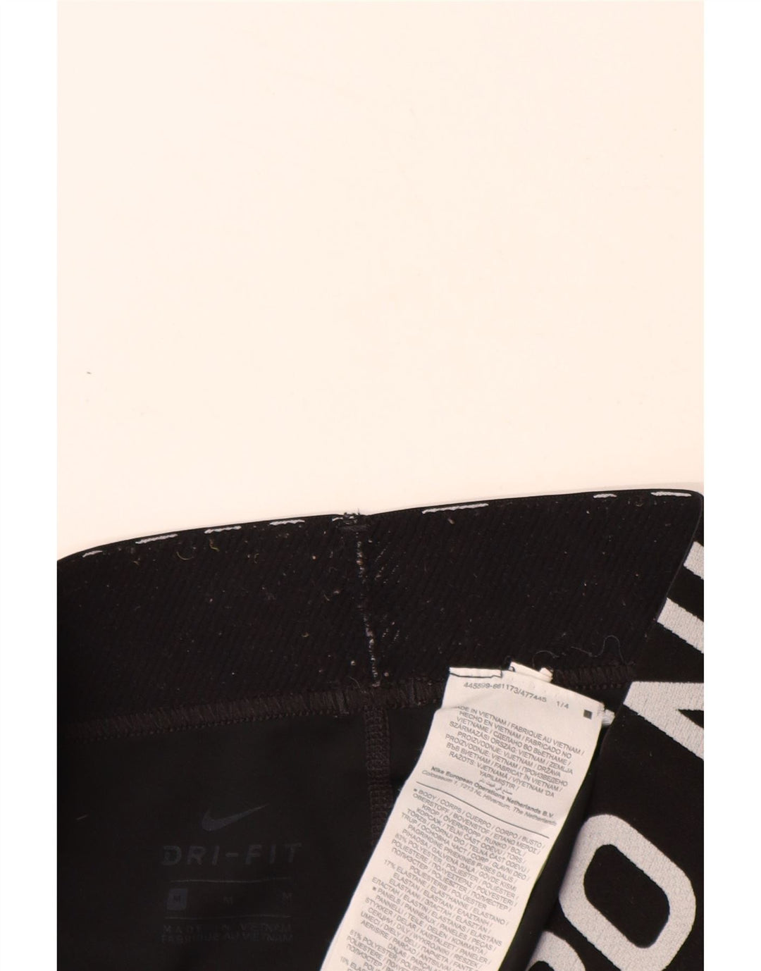 NIKE Legging graphique Dri Fit pour femme UK 12 Polyester noir moyen