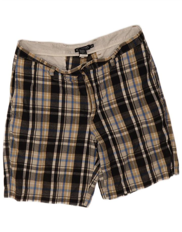 Chaps Short Chino Homme W36 Grand Coton à Carreaux Multicolore