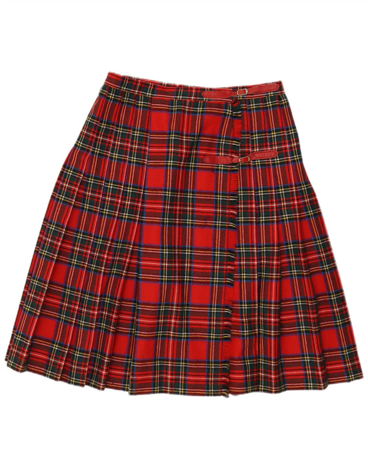 jupe portefeuille femme vintage W30 Plaid rouge moyen