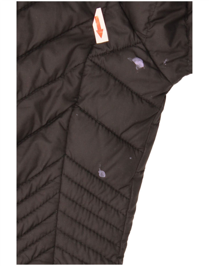 Columbia Manteau rembourré à capuche pour femme UK 44 Medium Noir Polyester