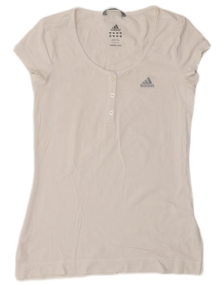 Adidas T-shirt pour femme UK 10 Petit Blanc